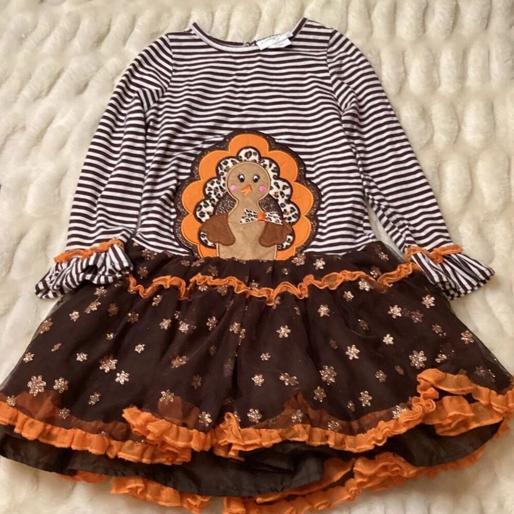 Thanksgiving Girls Dress/Tunic sz 8